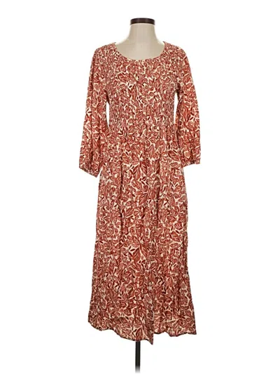 Pre-owned Croft & Barrow Casual Dress In Brown