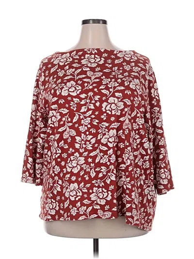 Pre-owned Croft & Barrow Casual Dress In Burgundy