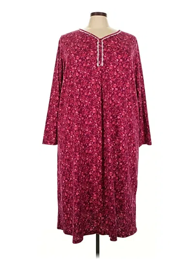 Pre-owned Croft & Barrow Casual Dress In Burgundy