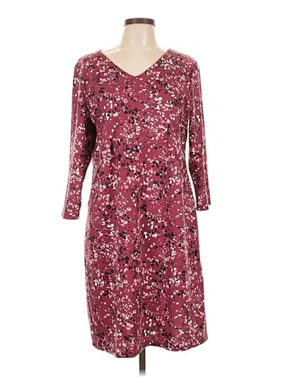 Pre-owned Croft & Barrow Casual Dress In Burgundy
