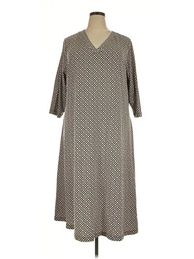 Pre-owned Croft & Barrow Casual Dress In Gray