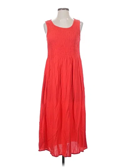 Pre-owned Croft & Barrow Casual Dress In Red