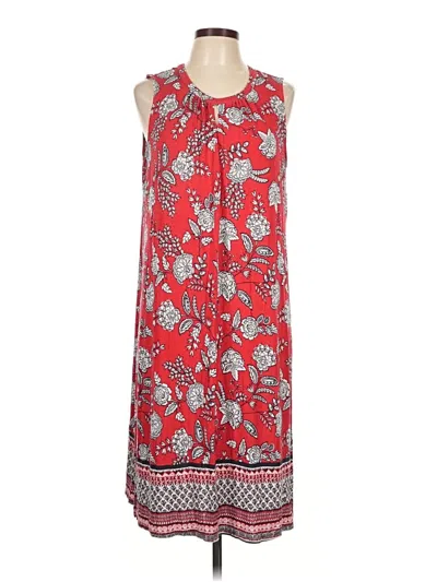 Pre-owned Croft & Barrow Casual Dress In Red