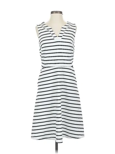 Pre-owned Croft & Barrow Casual Dress In White