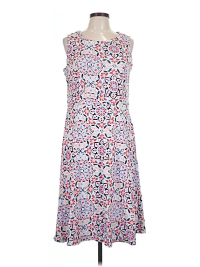 Pre-owned Croft & Barrow Casual Dress In White