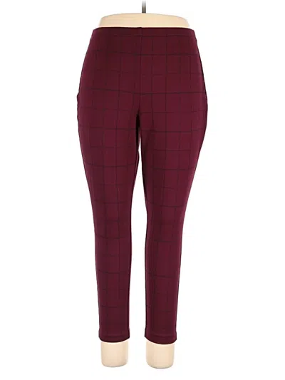 Pre-owned Croft & Barrow Casual Pants In Burgundy
