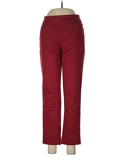 Pre-owned Croft & Barrow Casual Pants In Burgundy