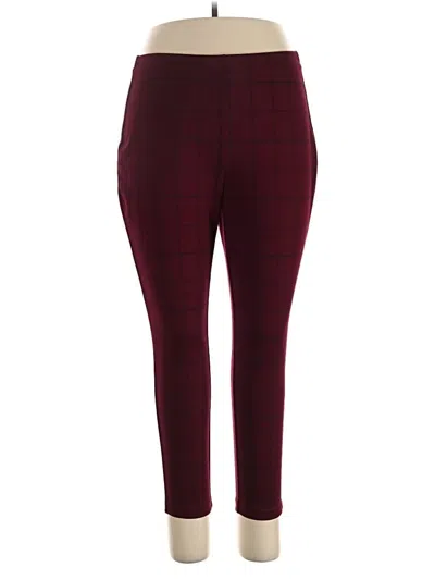 Pre-owned Croft & Barrow Casual Pants In Burgundy