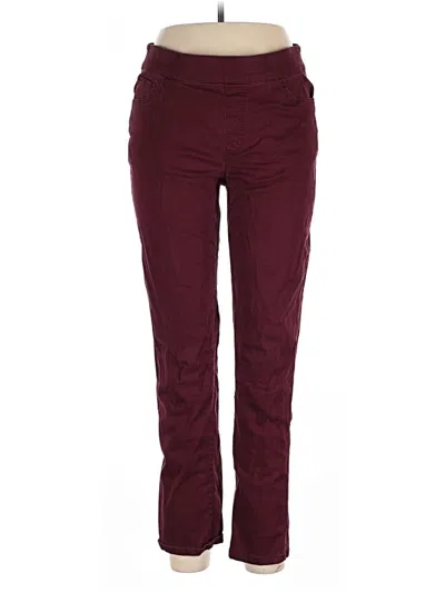 Pre-owned Croft & Barrow Casual Pants In Burgundy