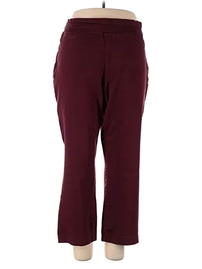 Pre-owned Croft & Barrow Casual Pants In Burgundy