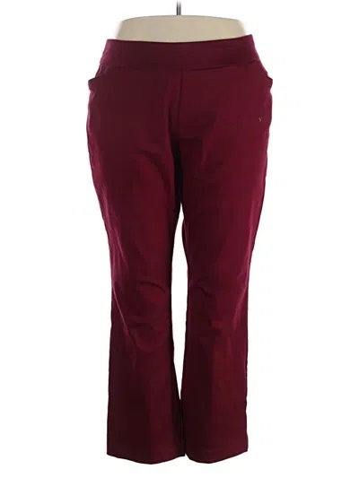 Pre-owned Croft & Barrow Casual Pants In Burgundy