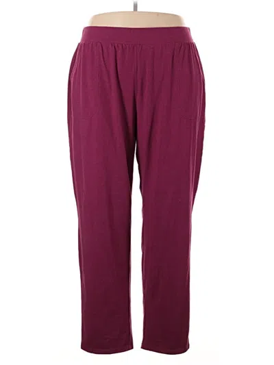 Pre-owned Croft & Barrow Casual Pants In Burgundy