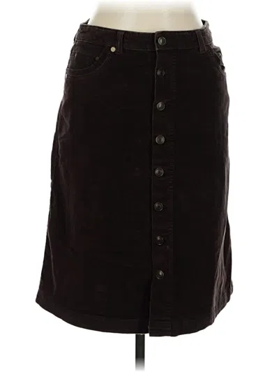 Pre-owned Croft & Barrow Casual Skirt In Brown