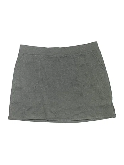 Pre-owned Croft & Barrow Casual Skirt In Gray