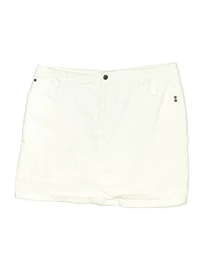 Pre-owned Croft & Barrow Casual Skirt In White