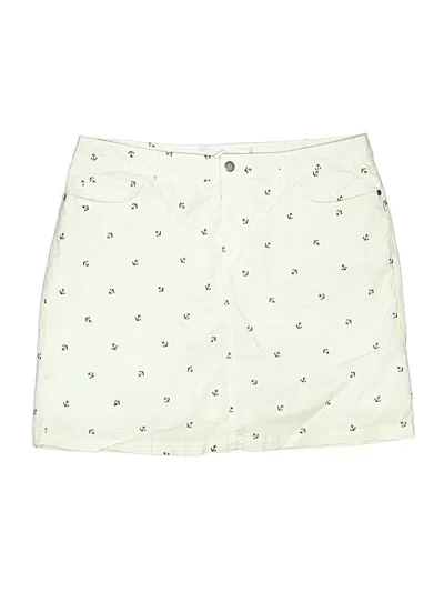 Pre-owned Croft & Barrow Casual Skirt In White