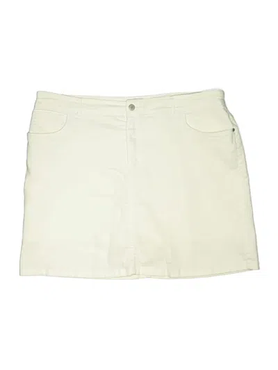 Pre-owned Croft & Barrow Casual Skirt In White
