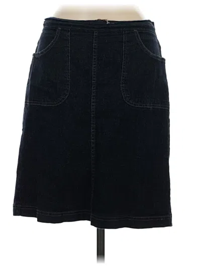 Pre-owned Croft & Barrow Denim Skirt In Black