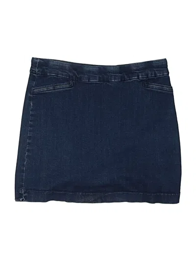 Pre-owned Croft & Barrow Denim Skirt In Blue