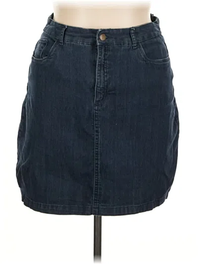 Pre-owned Croft & Barrow Denim Skirt In Blue