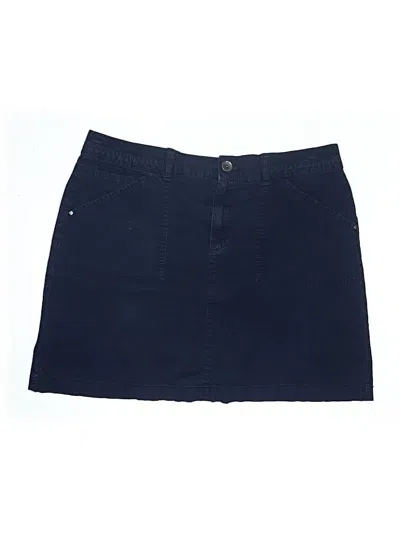 Pre-owned Croft & Barrow Denim Skirt In Blue