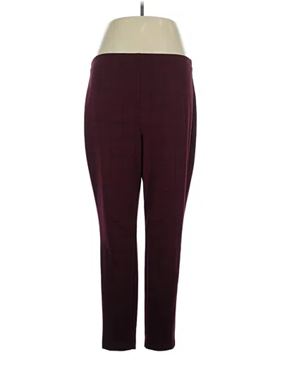 Pre-owned Croft & Barrow Dress Pants In Burgundy
