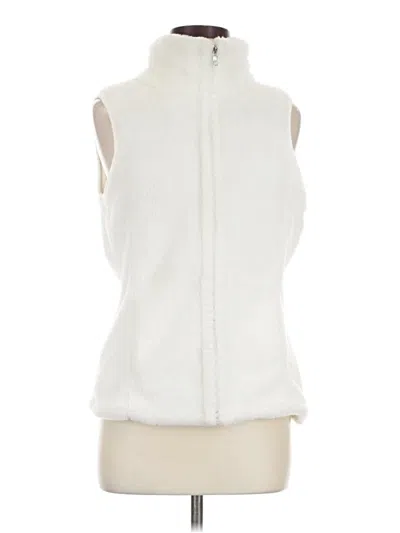 Pre-owned Croft & Barrow Faux Fur Vest In Ivory