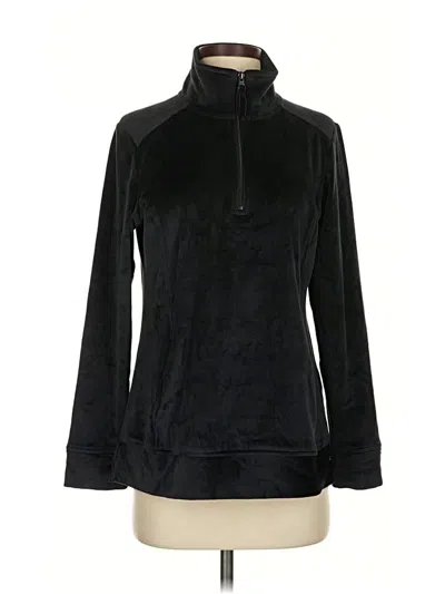 Pre-owned Croft & Barrow Fleece Jacket In Black