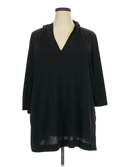 Pre-owned Croft & Barrow Fleece Jacket In Black