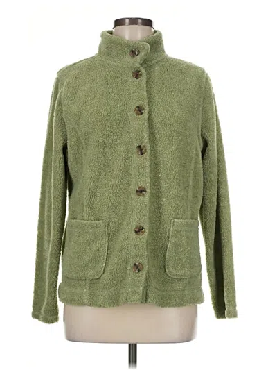 Pre-owned Croft & Barrow Fleece Jacket In Green