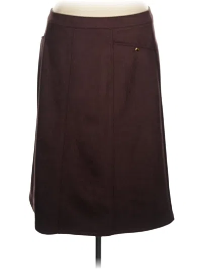 Pre-owned Croft & Barrow Formal Skirt In Brown