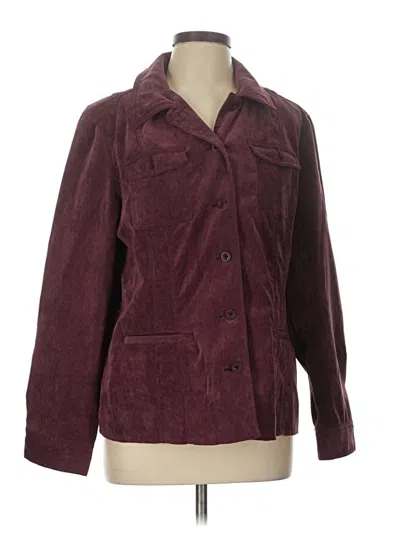 Pre-owned Croft & Barrow Jacket In Burgundy