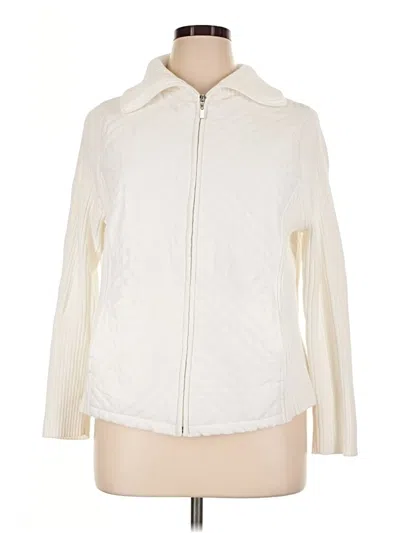 Pre-owned Croft & Barrow Jacket In Ivory
