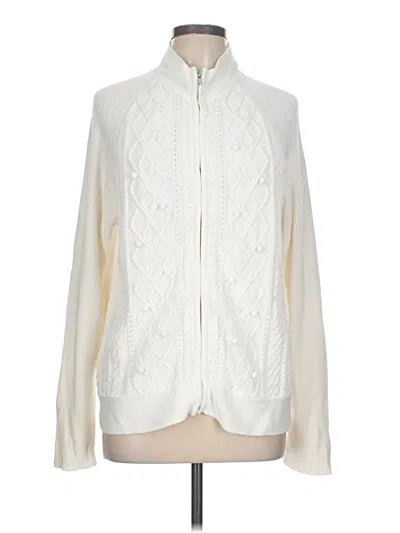 Pre-owned Croft & Barrow Jacket In Ivory