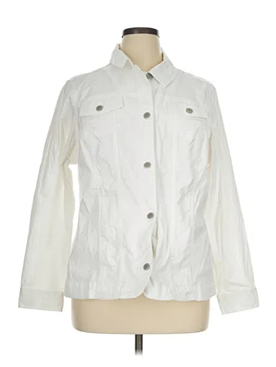 Pre-owned Croft & Barrow Jacket In White