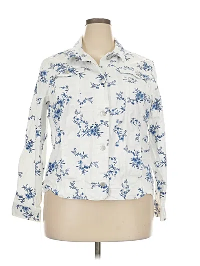 Pre-owned Croft & Barrow Jacket In White