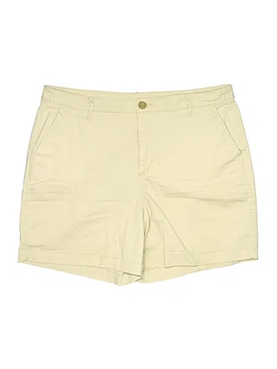 Pre-owned Croft & Barrow Khaki Shorts In Yellow