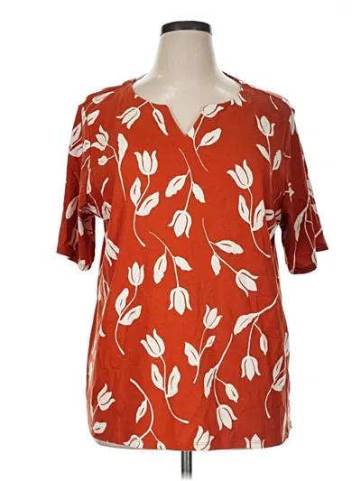 Pre-owned Croft & Barrow Kimono In Orange
