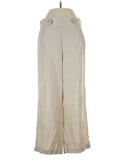 Pre-owned Croft & Barrow Linen Pants In Tan