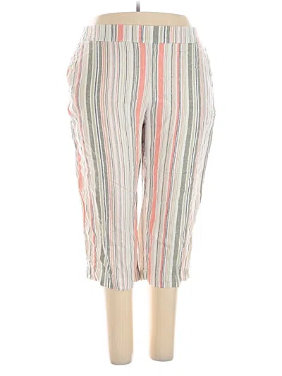 Pre-owned Croft & Barrow Linen Pants In White