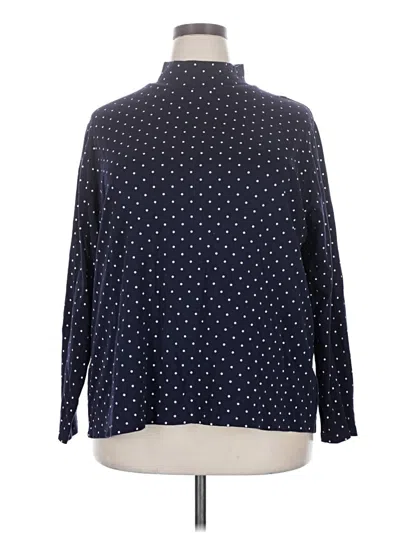 Pre-owned Croft & Barrow Long Sleeve Blouse In Blue