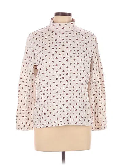 Pre-owned Croft & Barrow Long Sleeve Blouse In Ivory