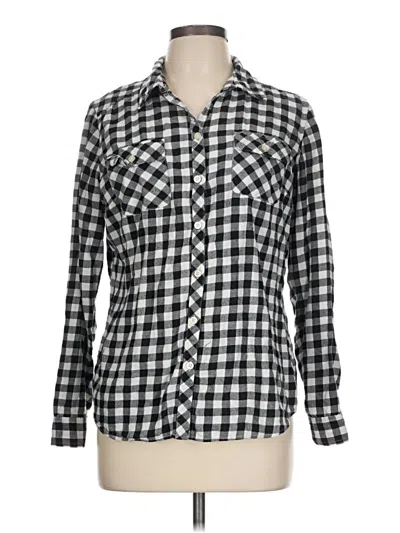 Pre-owned Croft & Barrow Long Sleeve Button Down Shirt In Black