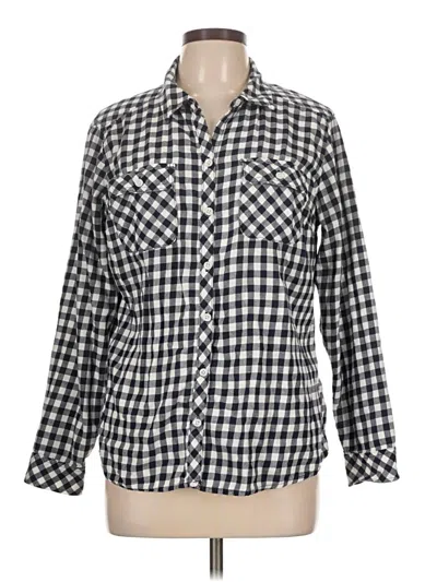 Pre-owned Croft & Barrow Long Sleeve Button Down Shirt In Black