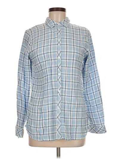 Pre-owned Croft & Barrow Long Sleeve Button Down Shirt In Blue