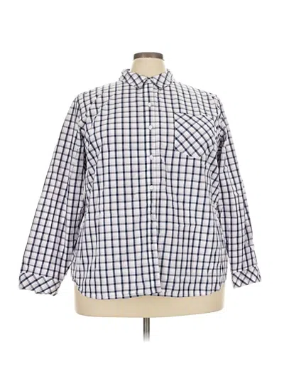 Pre-owned Croft & Barrow Long Sleeve Button Down Shirt In Blue