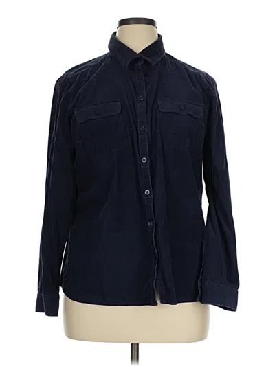 Pre-owned Croft & Barrow Long Sleeve Button Down Shirt In Blue