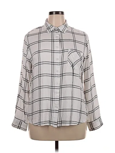 Pre-owned Croft & Barrow Long Sleeve Button Down Shirt In Gray