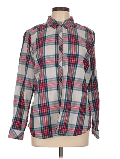 Pre-owned Croft & Barrow Long Sleeve Button Down Shirt In Gray