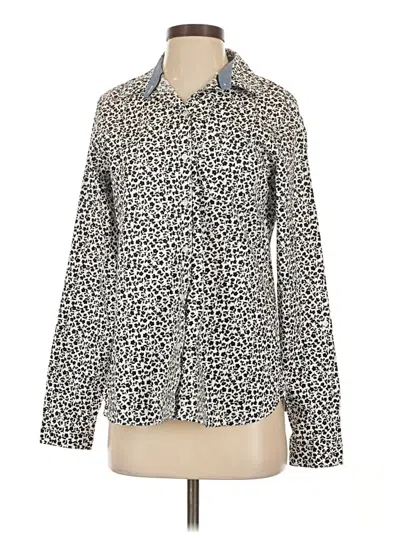 Pre-owned Croft & Barrow Long Sleeve Button Down Shirt In Ivory